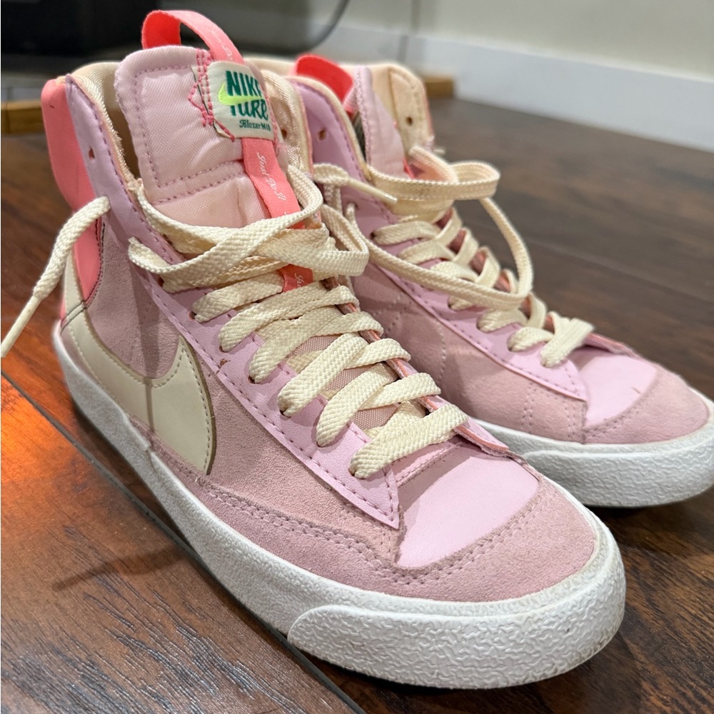Youth Nike pink high tops